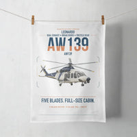 Thumbnail for Leonardo AW139 design on white towel