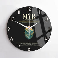 Thumbnail for Myrtle Beach International Airport (MYR) design on black no frame wall clock