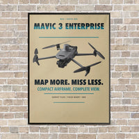 Thumbnail for DJI Mavic 3 Enterprise vertical canvas print - framed - beige background