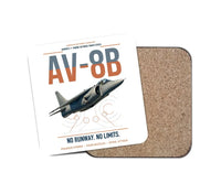 Thumbnail for AV-8B Harrier II design on white 1 piece coaster