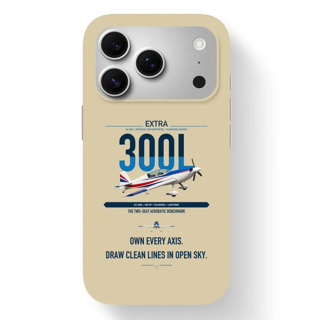Extra 300L design on beige magsafe iphone case, for iPhone 17 Pro