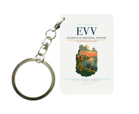 Thumbnail for Evansville Regional Airport (EVV) design on white key chain