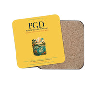 Thumbnail for Punta Gorda Airport (PGD) design on yellow 1 piece coaster