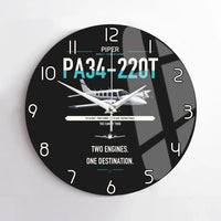Thumbnail for Piper PA-34-220T Seneca V design on black no frame wall clock