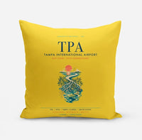 Thumbnail for Tampa International Airport (TPA) design on yellow pillow
