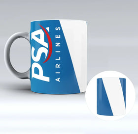 PSA Airlines Designed Ceramic White Mugs