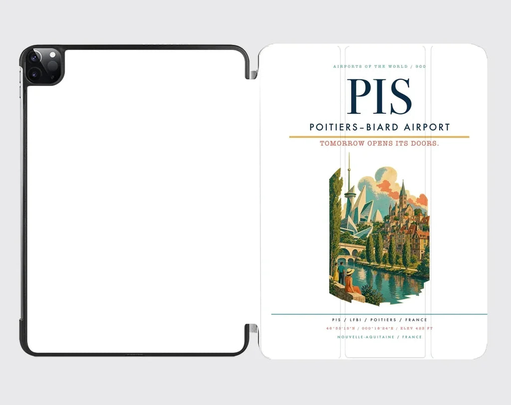 Poitiers–Biard Airport (PIS) design on white ipad tablet case