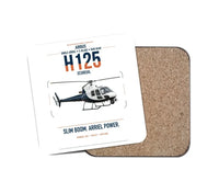 Thumbnail for Airbus H125 design on white 1 piece coaster