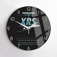 Thumbnail for Bombardier Global Express XRS design on black no frame wall clock