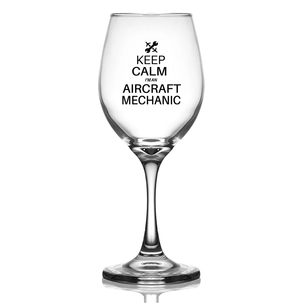 Customisable Aircraft Mechanic Wine Glass - view 2