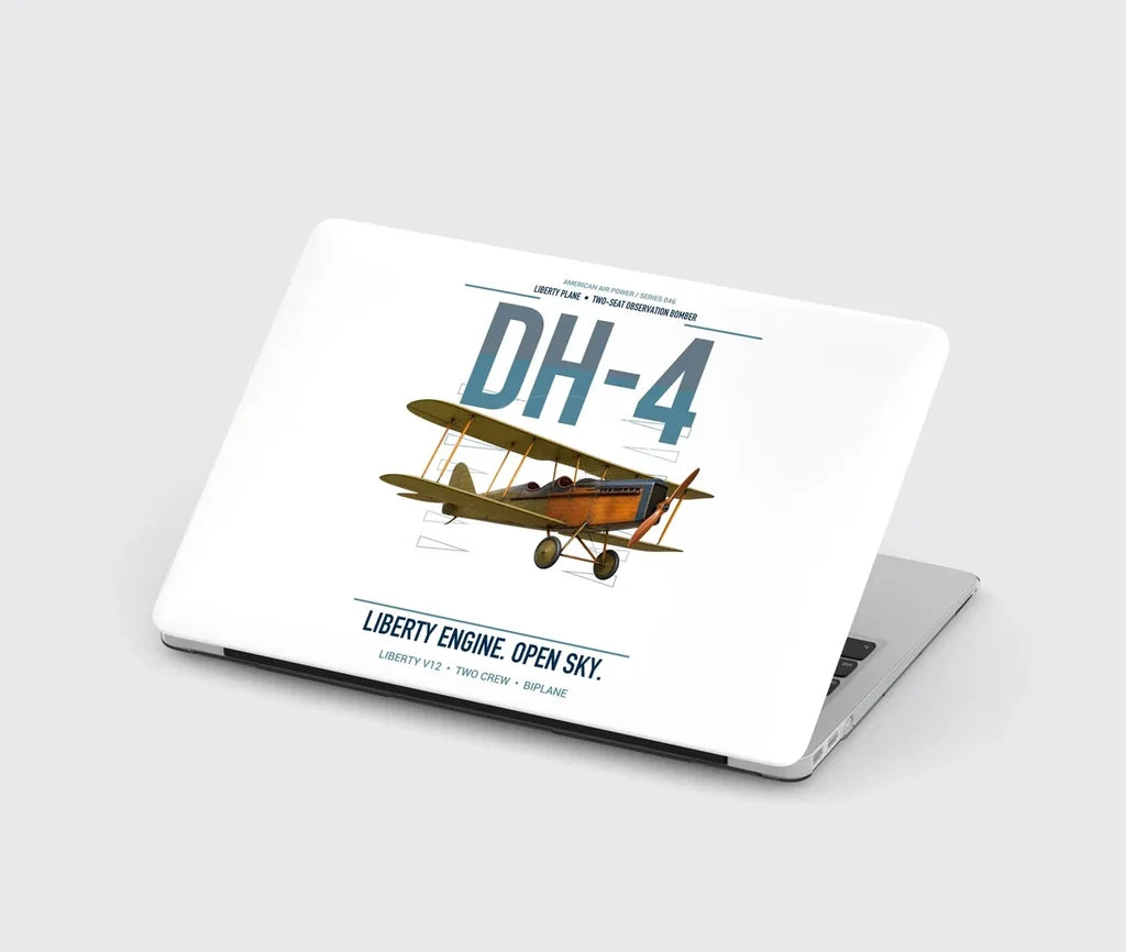 Airco DH-4 Liberty Plane design on white MacBook case