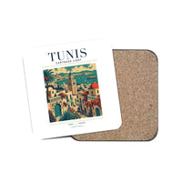 Thumbnail for TUNIS - Poster - Coaster - White
