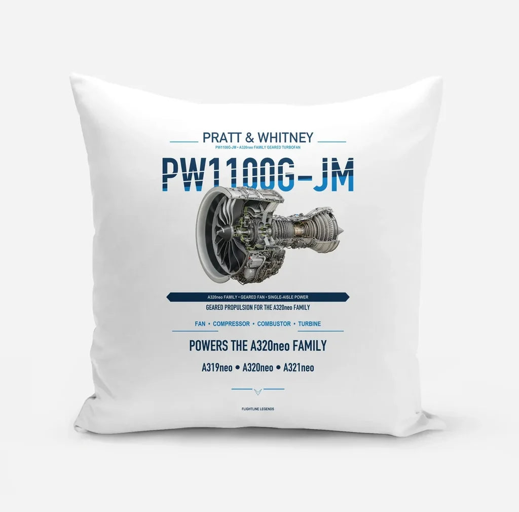 PW1100G-JM design on white pillow