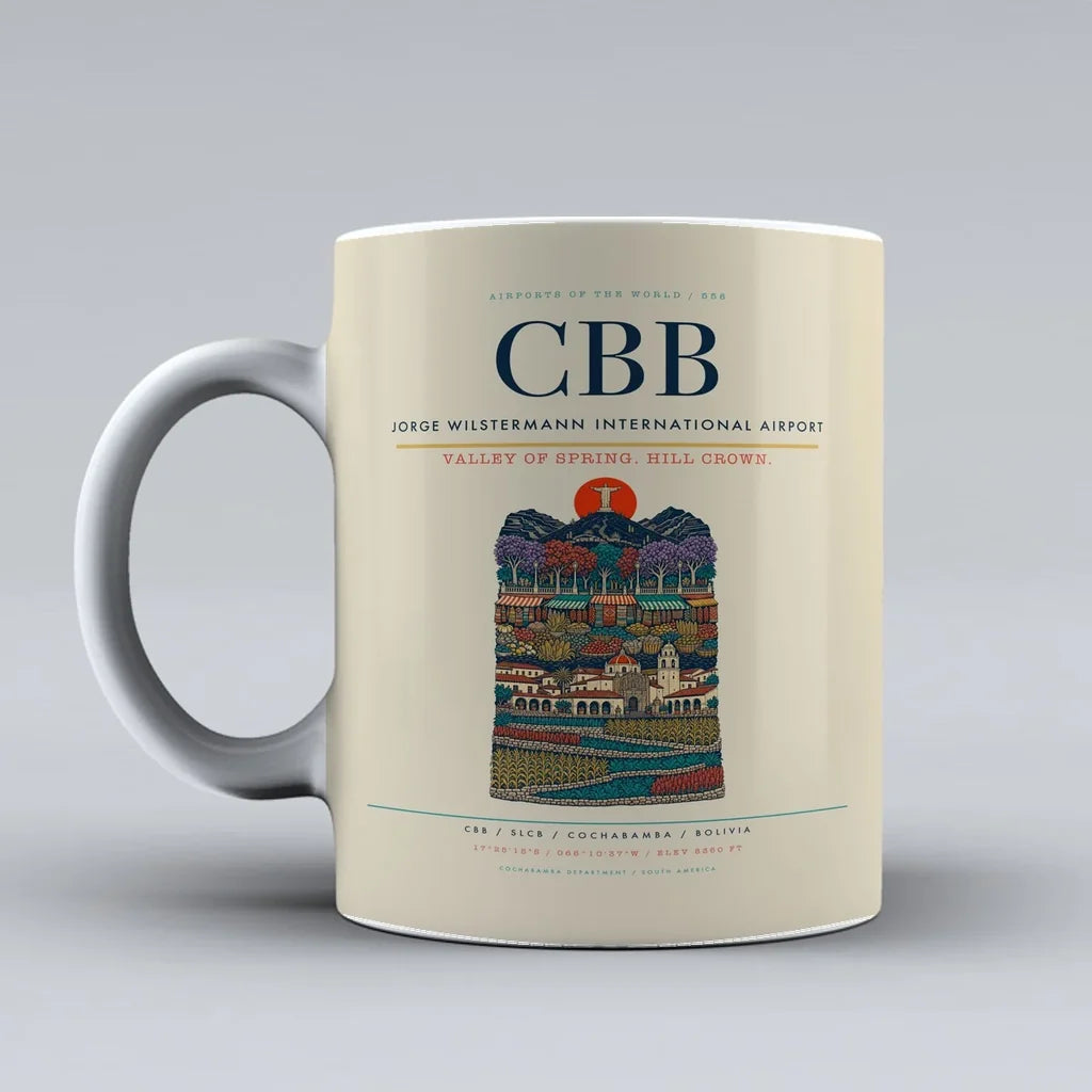 Jorge Wilstermann International Airport CBB Mug - Beige