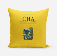 Thumbnail for Chattanooga Airport (CHA) design on yellow pillow