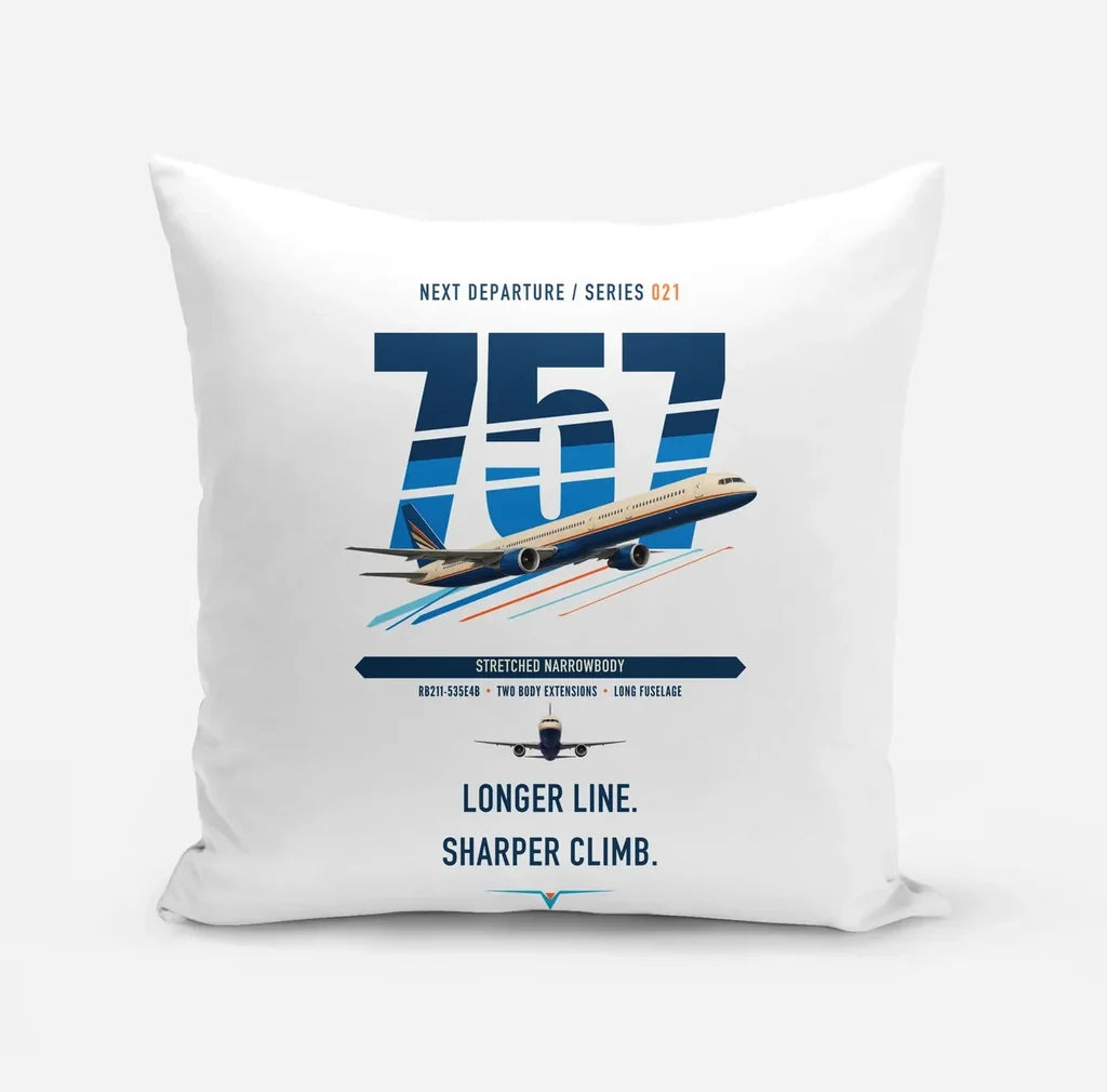 Boeing 757-300 design on white pillow