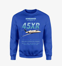 Thumbnail for Bombardier Learjet 45XR design on blue sweatshirt
