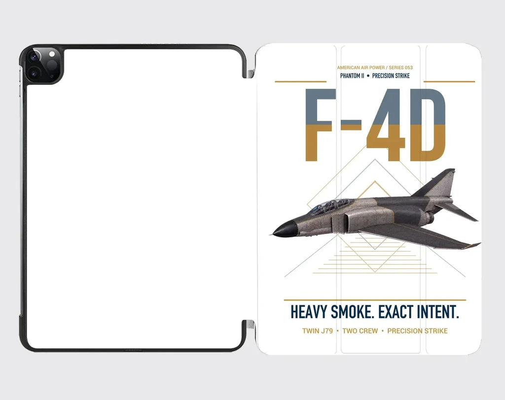 F-4D Phantom II design on white ipad tablet case