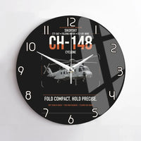 Thumbnail for Sikorsky CH-148 Cyclone design on black no frame wall clock