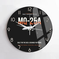 Thumbnail for MQ-25A STINGRAY design on black no frame wall clock