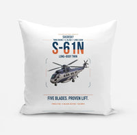 Thumbnail for Sikorsky S-61N design on white pillow