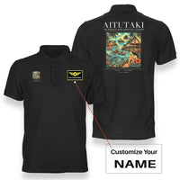 Thumbnail for AITUTAKI - Poster - Double-Side Polo - Black + Name