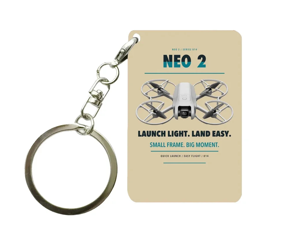 DJI Neo 2 Key Chain design on beige key chain