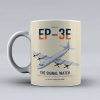 Thumbnail for EP-3E ARIES II design on beige ceramic mug, double-side print