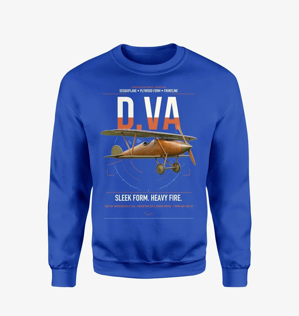 Albatros D.Va design on blue sweatshirt