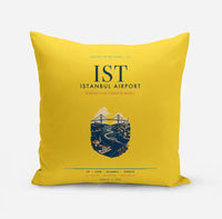 Thumbnail for Istanbul Airport (IST) design on yellow pillow