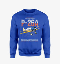 Thumbnail for Boeing P-26A Peashooter design on blue sweatshirt