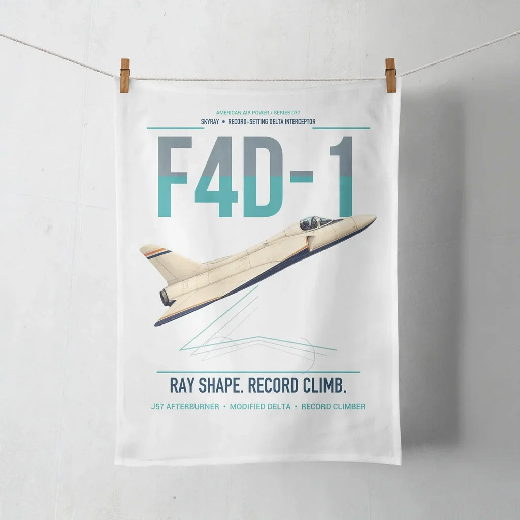 F4D-1 Skyray design on white towel