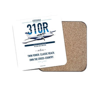 Thumbnail for Cessna 310R design on white 1 piece coaster