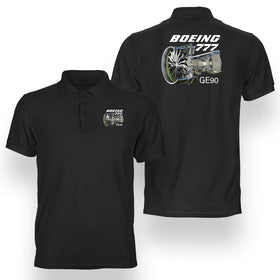Boeing 777 & GE90 Engine Premium Polo T-Shirts