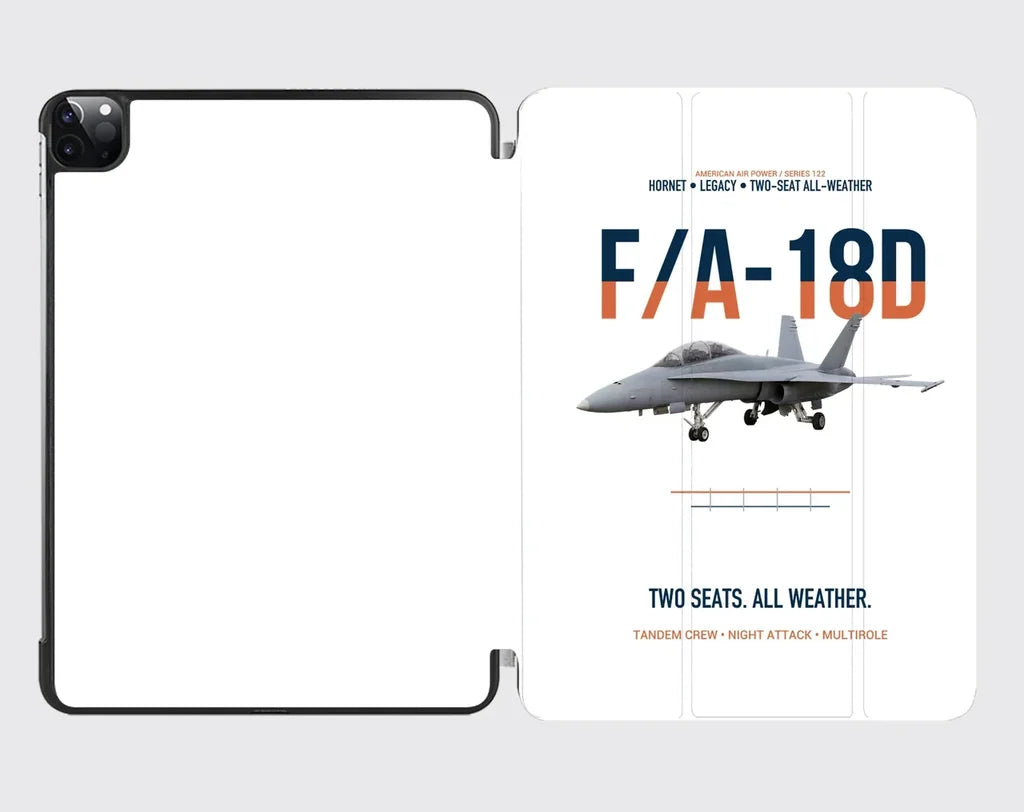 F-A-18D Hornet Two Seats All Weather design on white ipad tablet case