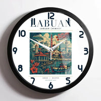 Thumbnail for LABUAN - Poster - Wall Clock Framed - White
