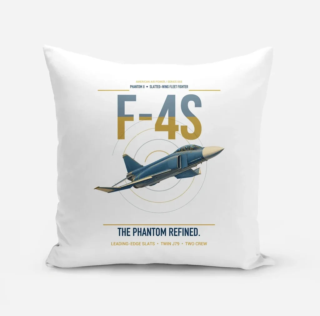 F-4S Phantom II design on white pillow