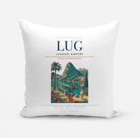 Thumbnail for Lugano Airport (LUG) design on white pillow