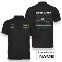 Thumbnail for DJI Mavic 4 Pro design on black polo with custom name badge