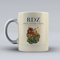 Thumbnail for Rodez–Aveyron Airport (RDZ) airport code design on beige ceramic mug