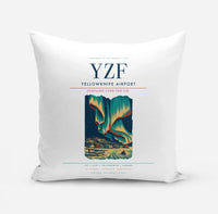Thumbnail for Yellowknife Airport (YZF) design on white pillow