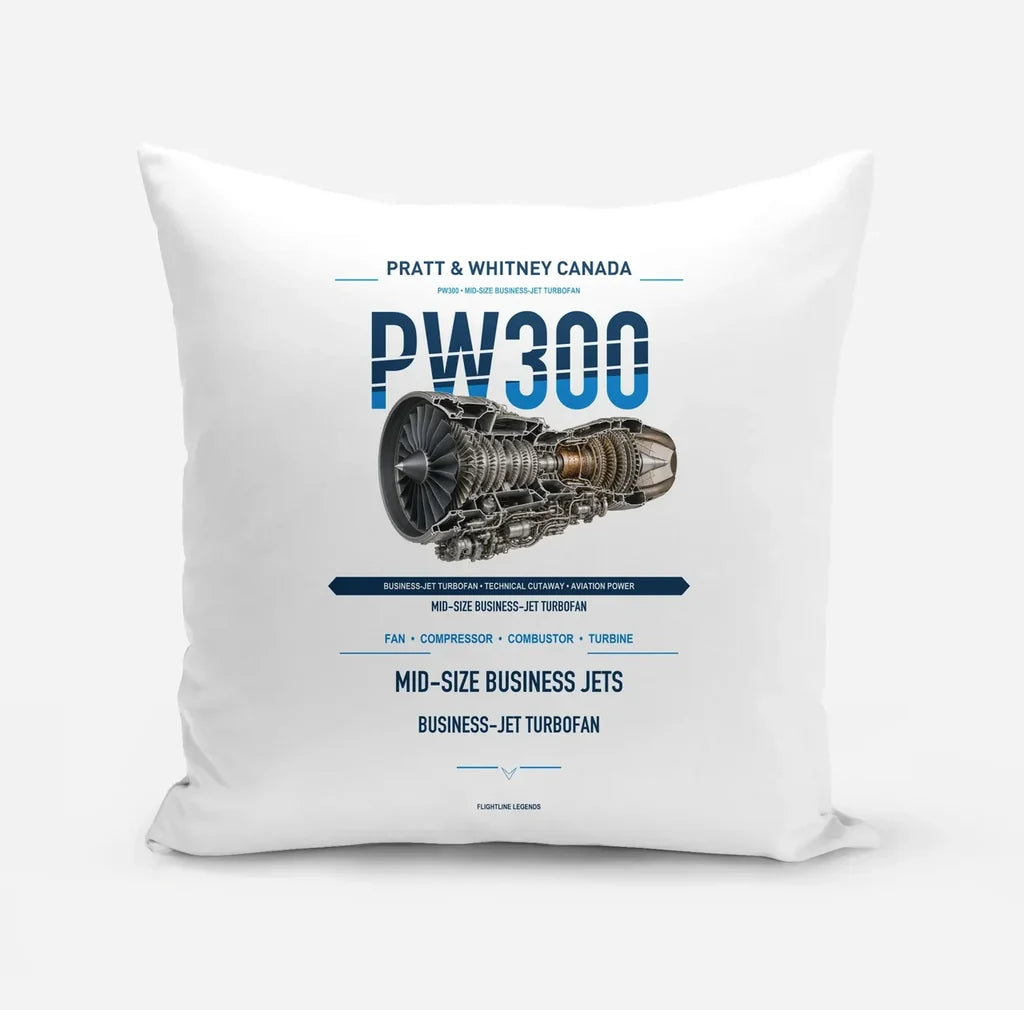 PW300 design on white pillow
