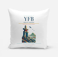 Thumbnail for Iqaluit Airport (YFB) design on white pillow