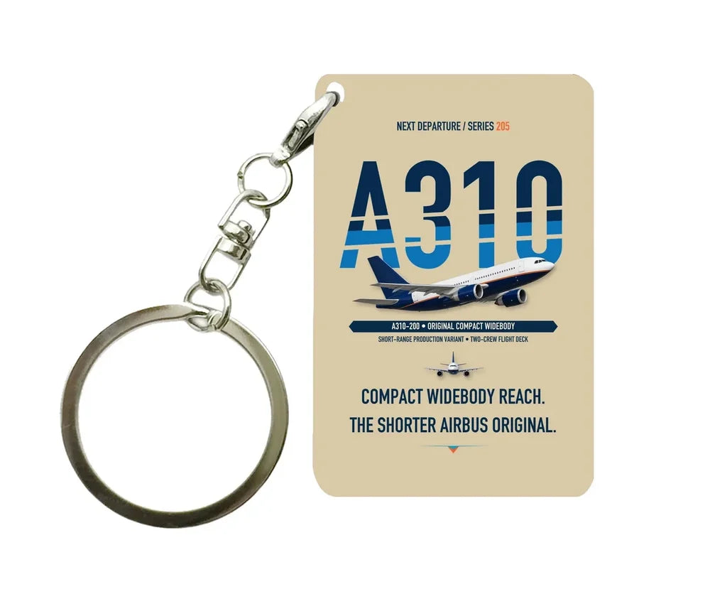 Airbus A310-200 Key Chain design on beige key chain