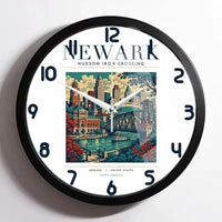 Thumbnail for NEWARK - Poster - Wall Clock Framed - White