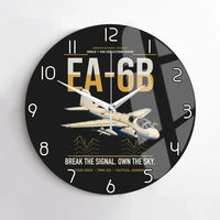 Thumbnail for EA-6B Prowler design on black no frame wall clock
