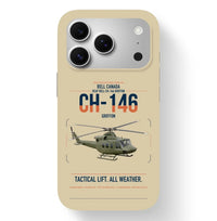Thumbnail for Bell Canada CH-146 Griffon design on beige magsafe iphone case, for iPhone 17 Pro