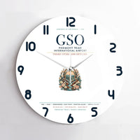 Thumbnail for Piedmont Triad International Airport (GSO) design on white no frame wall clock