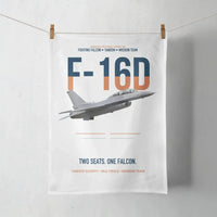 Thumbnail for F-16D Fighting Falcon Two Seats One Falcon design on white towel