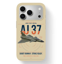 Thumbnail for Saab AJ 37 Viggen design on beige magsafe iphone case, for iPhone 17 Pro